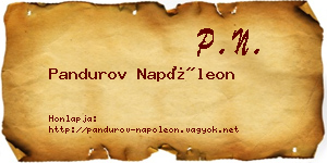 Pandurov Napóleon névjegykártya